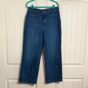 Madewell The Perfect Vintage Wide Leg Jeans in Dark Blue Denim NWOT